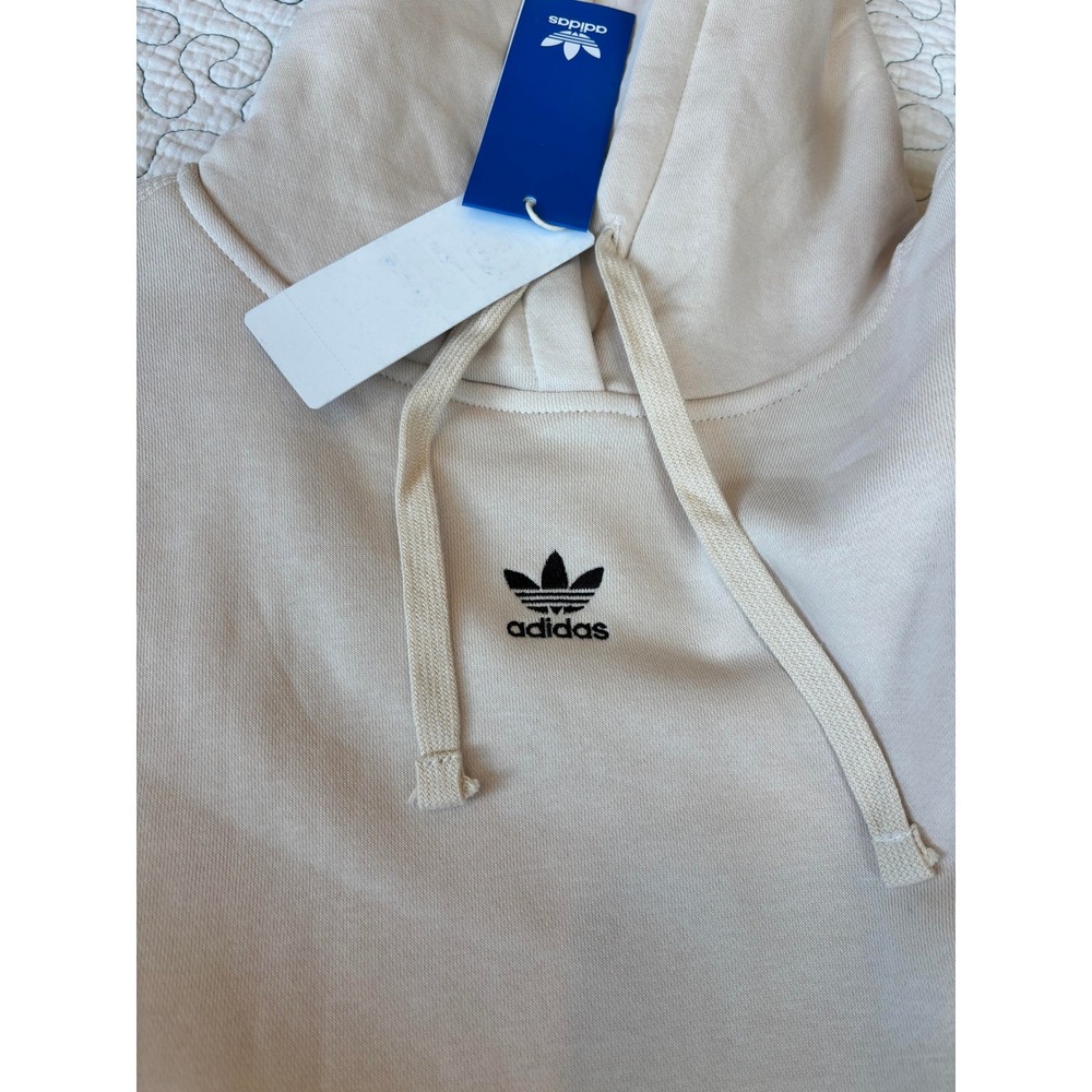 Adidas Originals Essential Oversized Hoodie Wonder White Womens Small - Picture 2 of 5